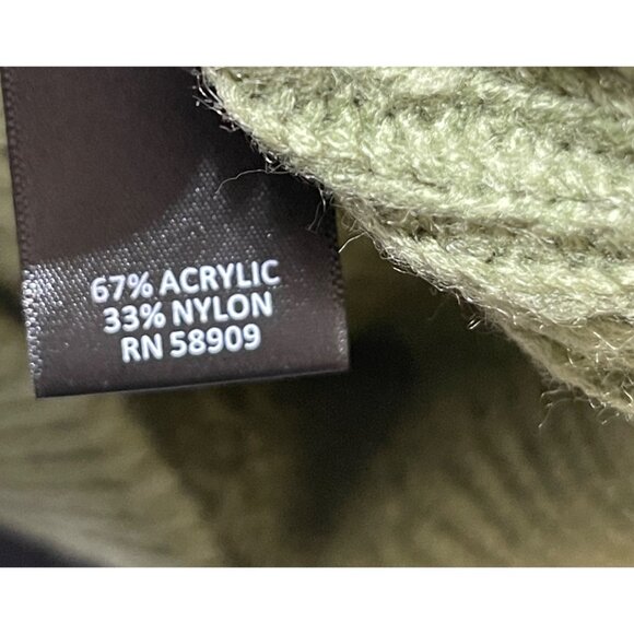 New Chelsea & Violet Green Pom Sweater Size S Small Mock Neck - Picture 5 of 6